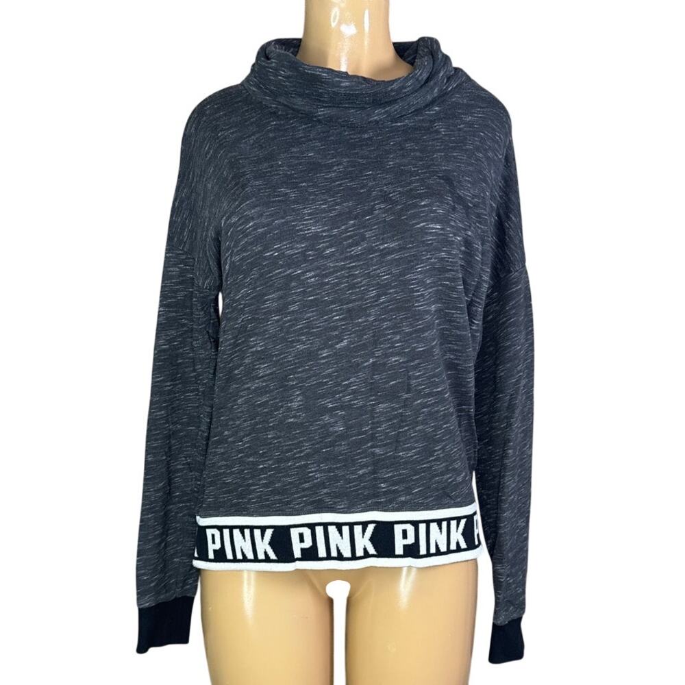 PINK Victoria’s Secret Gray Cowl Neck Sweatshirt Size Small